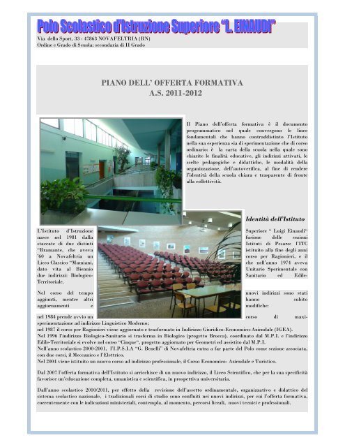 P.O.F. a.s. 2011/12 - Istituto di Istruzione Superiore L. Einaudi