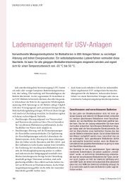 Lademanagement für USV-Anlagen
