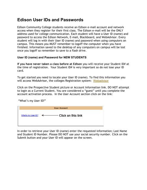 Edison Log In Edison User IDs and Passwords - Self Service Reset Password ...