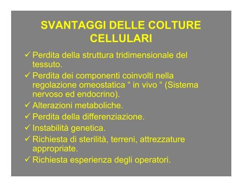 Colture cellulari: metodiche di base ed applicazioni Colture cellulari ...