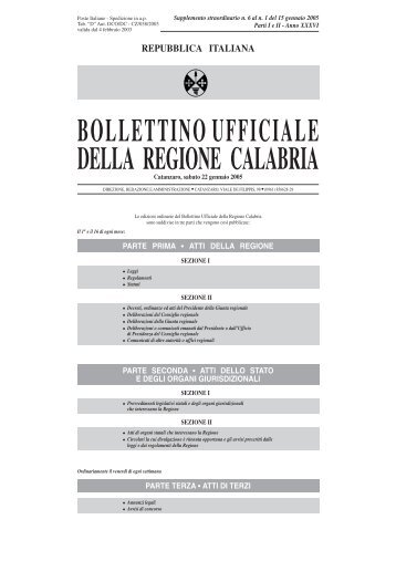 edizione straordinaria supplemento 6 - Consiglio regionale della ...