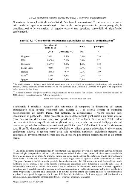 indagine conoscitiva - Corriere delle comunicazioni