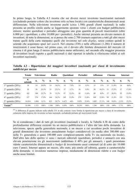 indagine conoscitiva - Corriere delle comunicazioni