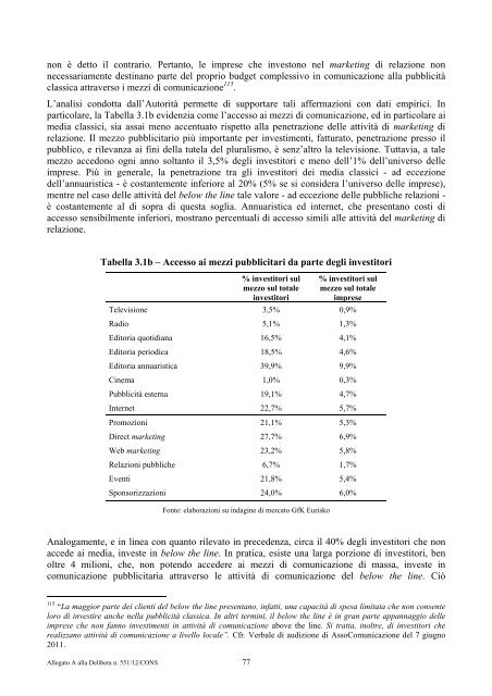 indagine conoscitiva - Corriere delle comunicazioni