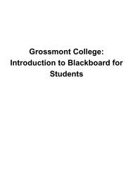 Grossmont College: Introduction to Blackboard for Students