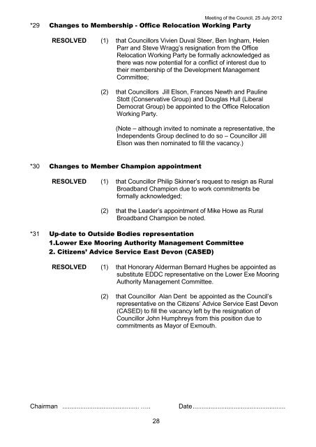 25 July 2012 - East Devon District Council