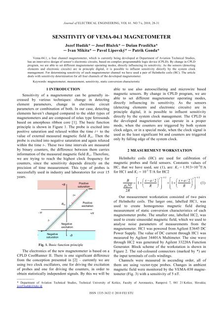 SENSITIVITY OF VEMA-04.1 MAGNETOMETER