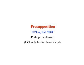 Slides-1 [Dynamic Semantics] - UCLA Department of Linguistics
