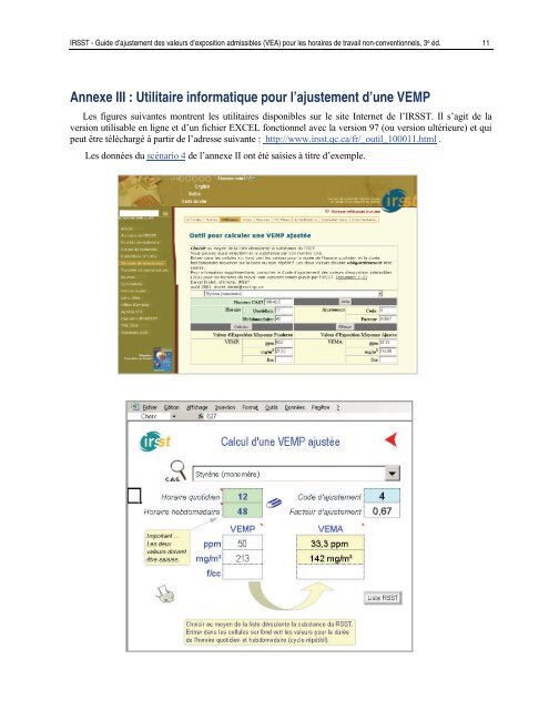 Guide d'ajustement des valeurs d'exposition admissibles (VEA ... - Irsst