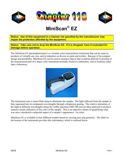 MiniScan EZ - HunterLab