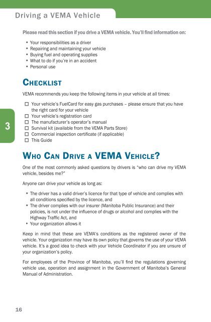 current VEMA Guide - Vehicle and Equipment Management Agency ...