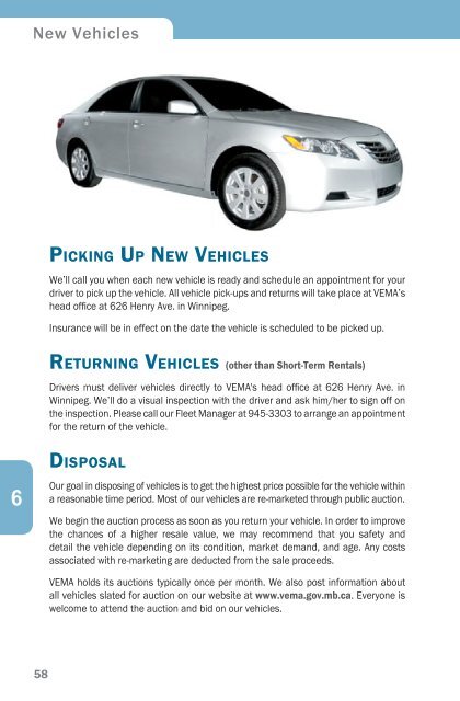 current VEMA Guide - Vehicle and Equipment Management Agency ...