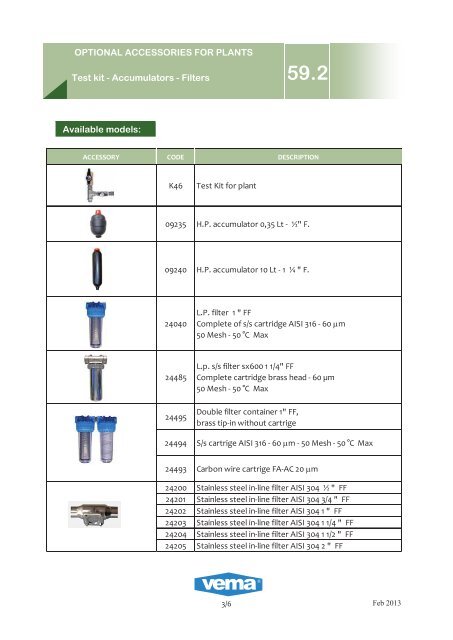 catalogue - Vema Impianti