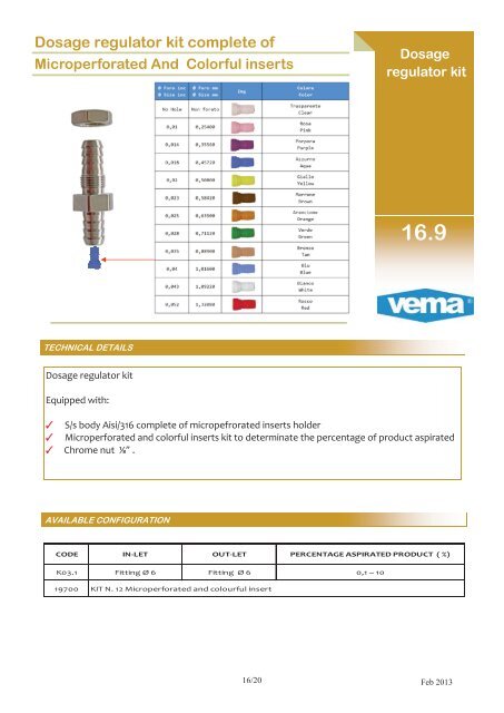 catalogue - Vema Impianti