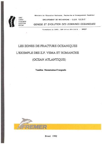 Les Zones de fractures océaniques l'exemple des Z.F. vema et ...