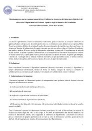 Regolamento e norme comportamentali per l'utilizzo in ... - Agraria