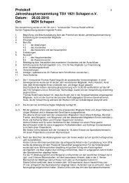 Protokoll 2010 - TSV 1921 Schapen