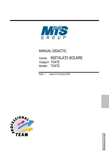 Manual didactic instalatii solare - Centrale-termice.ro