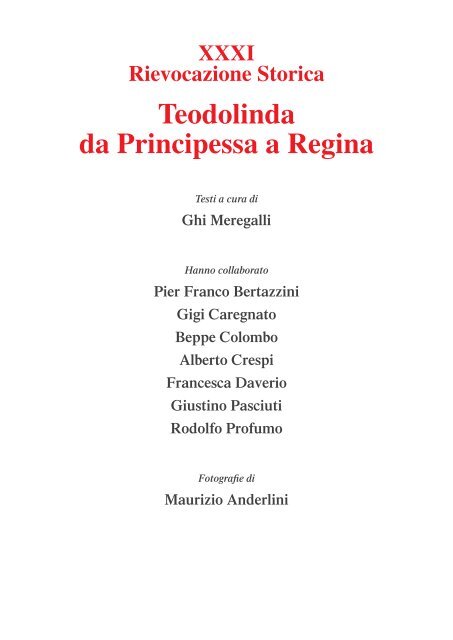 Teodolinda da Principessa a Regina - Comune di Monza