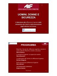 UOMINI, DONNE E SICUREZZA