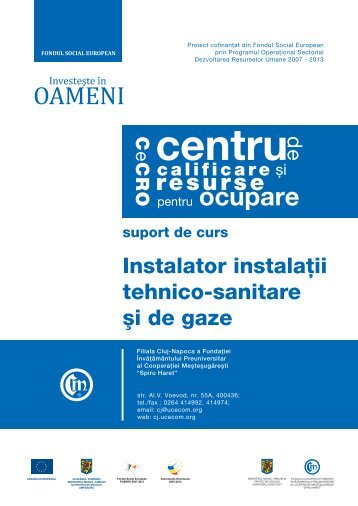 suport de curs - Instalator instalatii tehnico-sanitare si de gaze