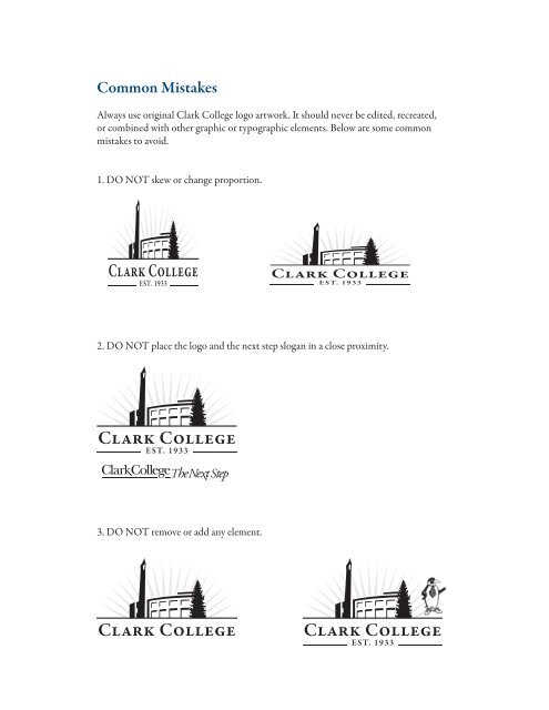 Design Guide & Graphic Standards - Clark College