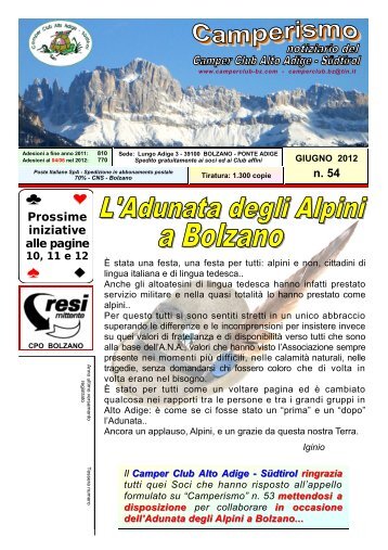 Camperismo nr. 52 - CAMPERCLUB Alto Adige/Suedtirol