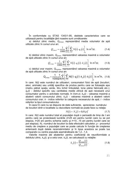 CONSTRUCŢII ŞI INSTALAŢII HIDROEDILITARE - Facultatea de ...