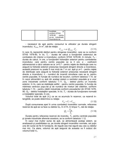 CONSTRUCŢII ŞI INSTALAŢII HIDROEDILITARE - Facultatea de ...