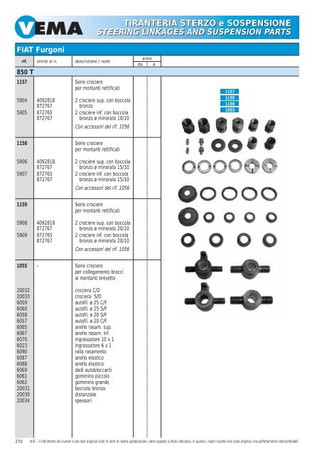 TIRANTERIA STERZO e SOSPENSIONE STEERING LINKAGES ...