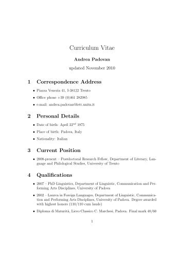 Curriculum Vitae