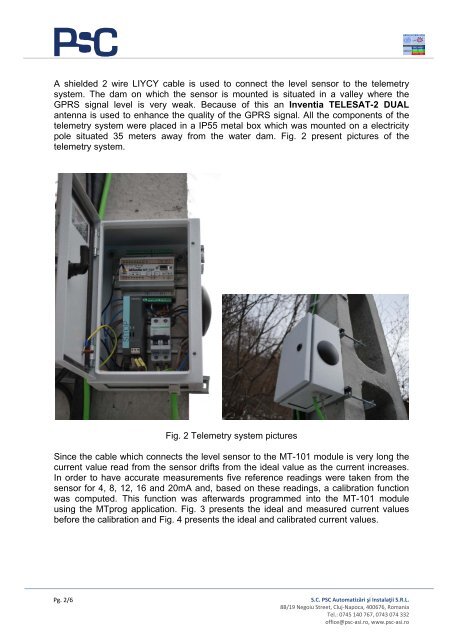 Remote level sensor reading using the MT-101 telemetry ... - Inventia