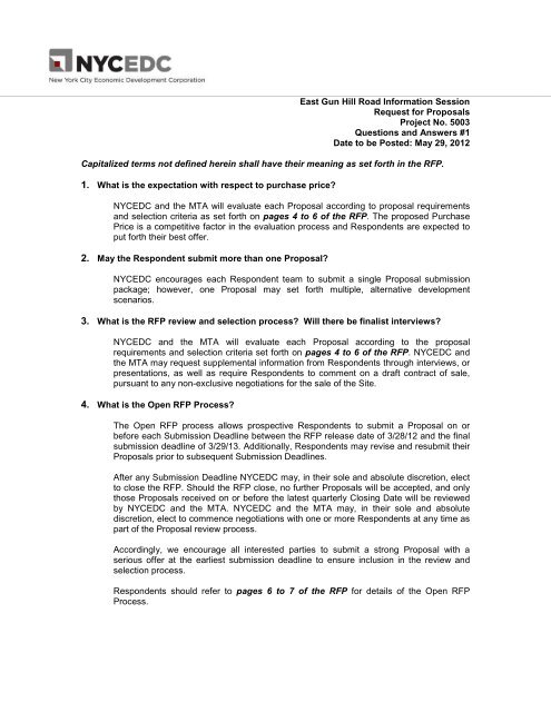 East Gun Hill Road Information Session Request For Nycedc