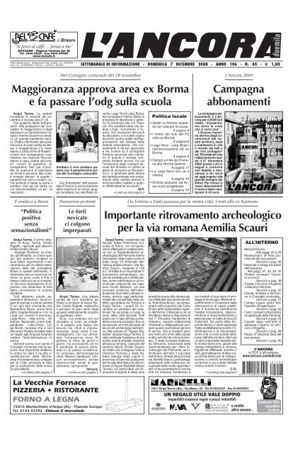 tribunale acqui terme - L'ANCORA edicola