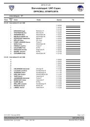 Storvretaloppet / UNT-Cupen OFFICIELL STARTLISTA - Storvreta IK