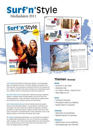 Mediadaten als PDF - Surf'n'Style Magazin