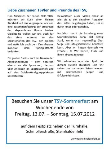 Saison 2011/2012 Abschluss-Ausgabe vom Juli 2012 - TSV ...