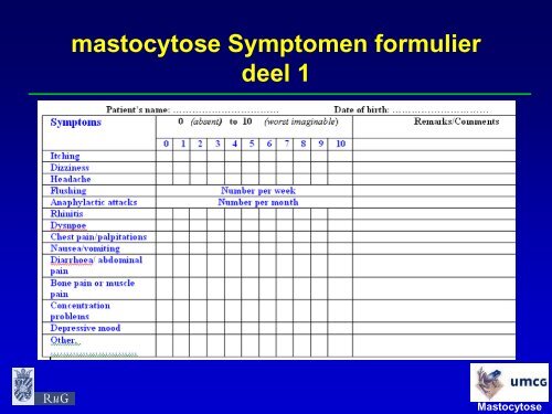 Masto voorlichting pat maart 2013 - Mastocytose
