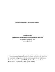 Marco conceptual de la Rendición de Cuentas* Enrique Peruzzotti ...