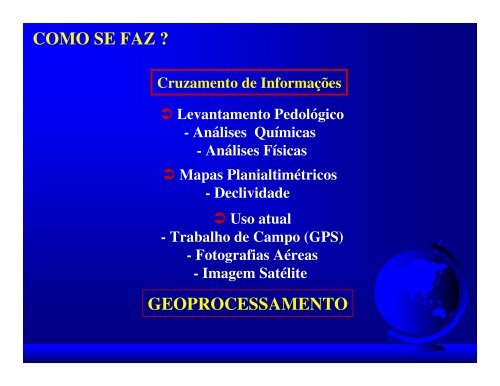 GEOPROCESSAMENTO Aula 1 - LEB/ESALQ/USP