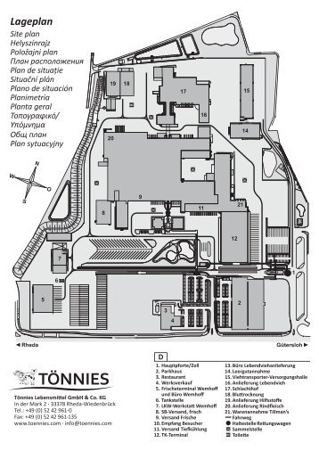 Lageplan - Tönnies Lebensmittel GmbH & Co. KG