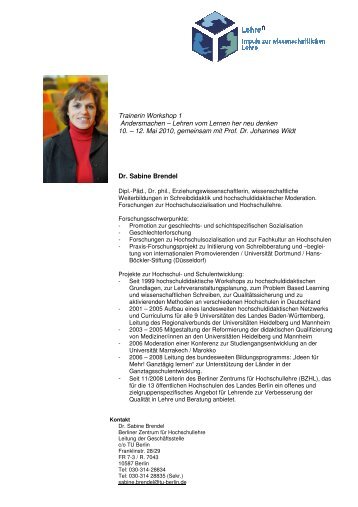 Dr Sabine Brendel - Alfred Toepfer Stiftung F.V.S.