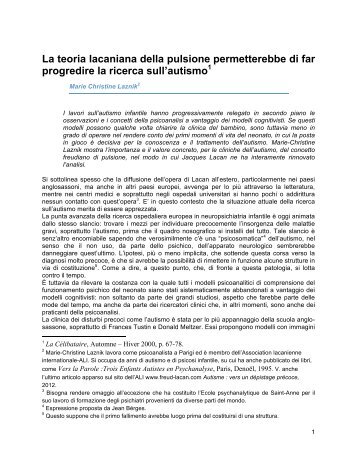 6-MC.Laznik.Teoria delle pulsioni - Associazione lacaniana ...