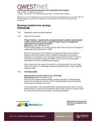 QWESTNet Mackay Business Bottom Line Savings forum agenda ...