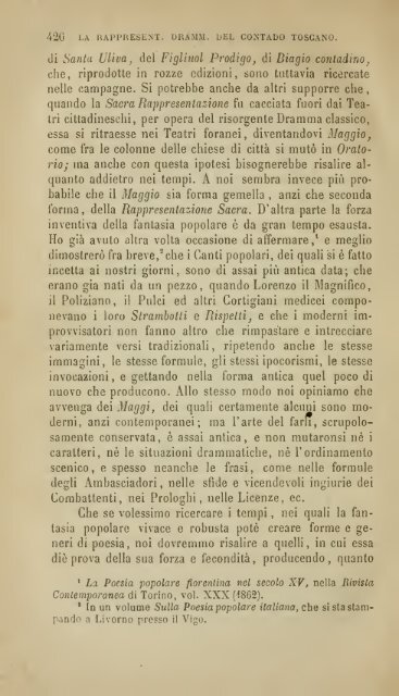 Origini del teatro in Italia, studj sulle sacre rappresentazioni seguiti ...