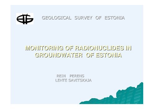 MONITORING OF RADIONUCLIDES IN ... - Terviseamet