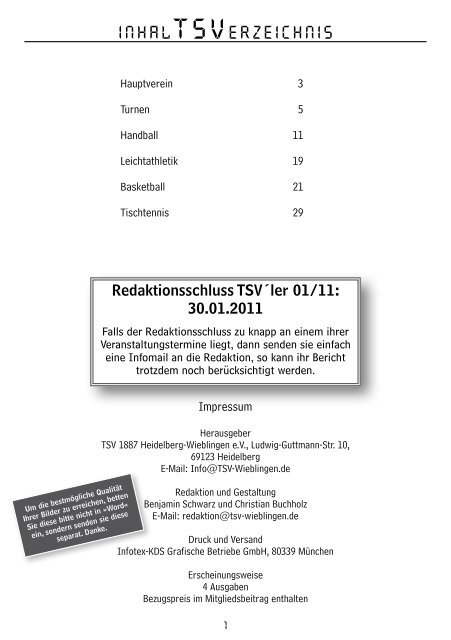 derTSVler - TSV 1887 Heidelberg - Wieblingen eV