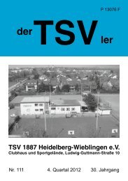der TSVler 4/2012 - TSV 1887 Heidelberg - Wieblingen eV