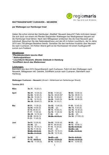 1 WATTWAGENFAHRT CUXHAVEN – NEUWERK per Wattwagen ...