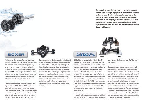 SOLO DA SUBARU: LINEARTRONIC, MOTORE BOXER E 4x4.